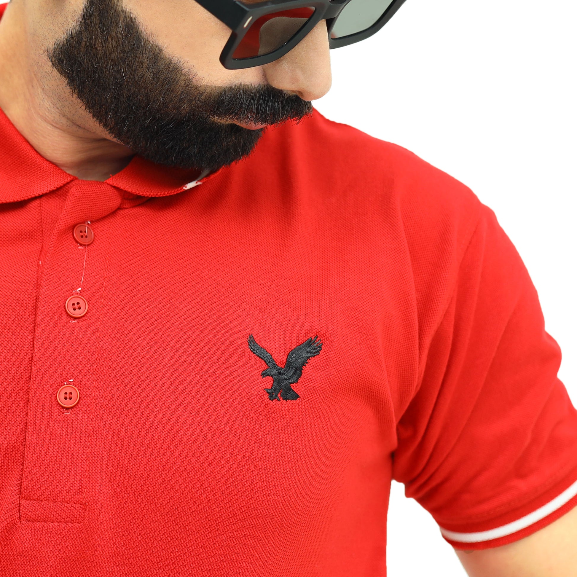 Red Half Sleeves Polo T-Shirt