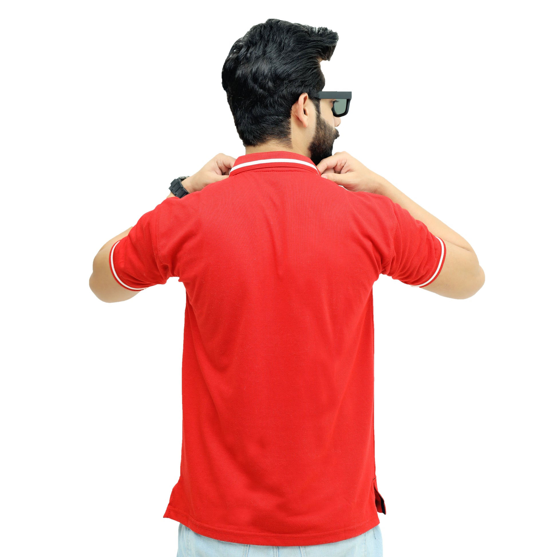 Red Half Sleeves Polo T-Shirt