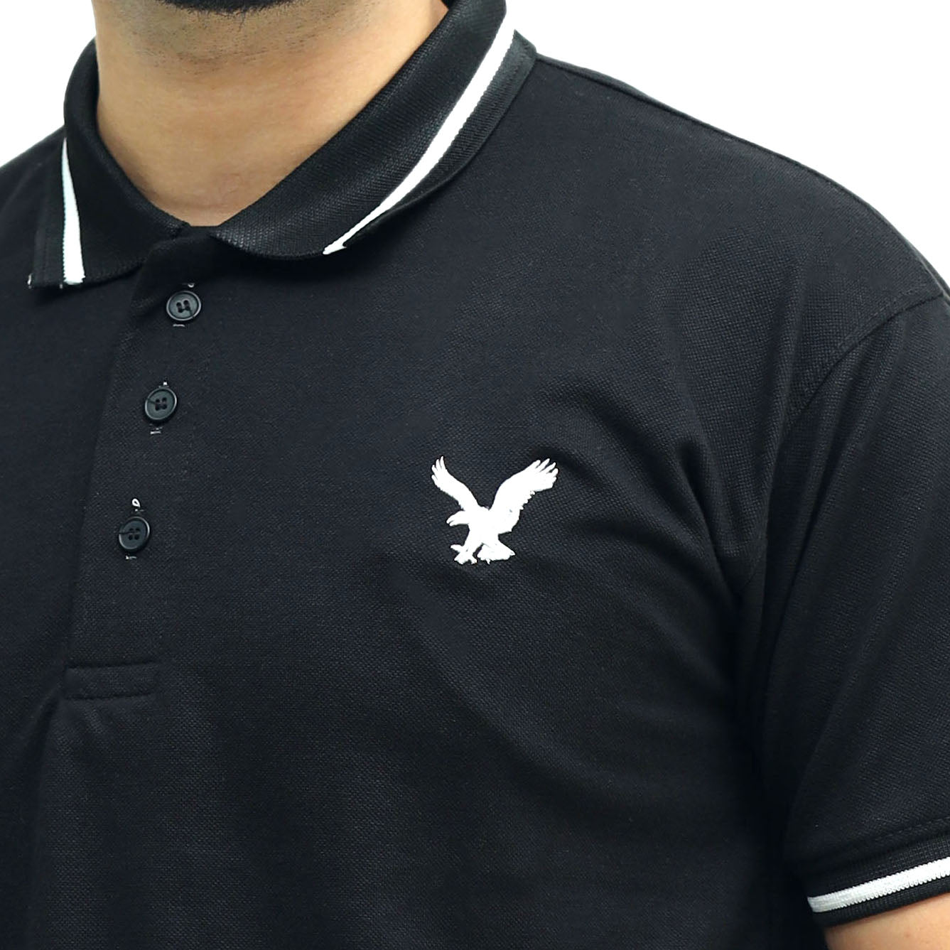 Black Half Sleeves Polo T-Shirt