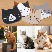 5pcs Cat Silicone Trivets for Hot Dishes