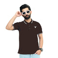 Dark Brown Blue Polo