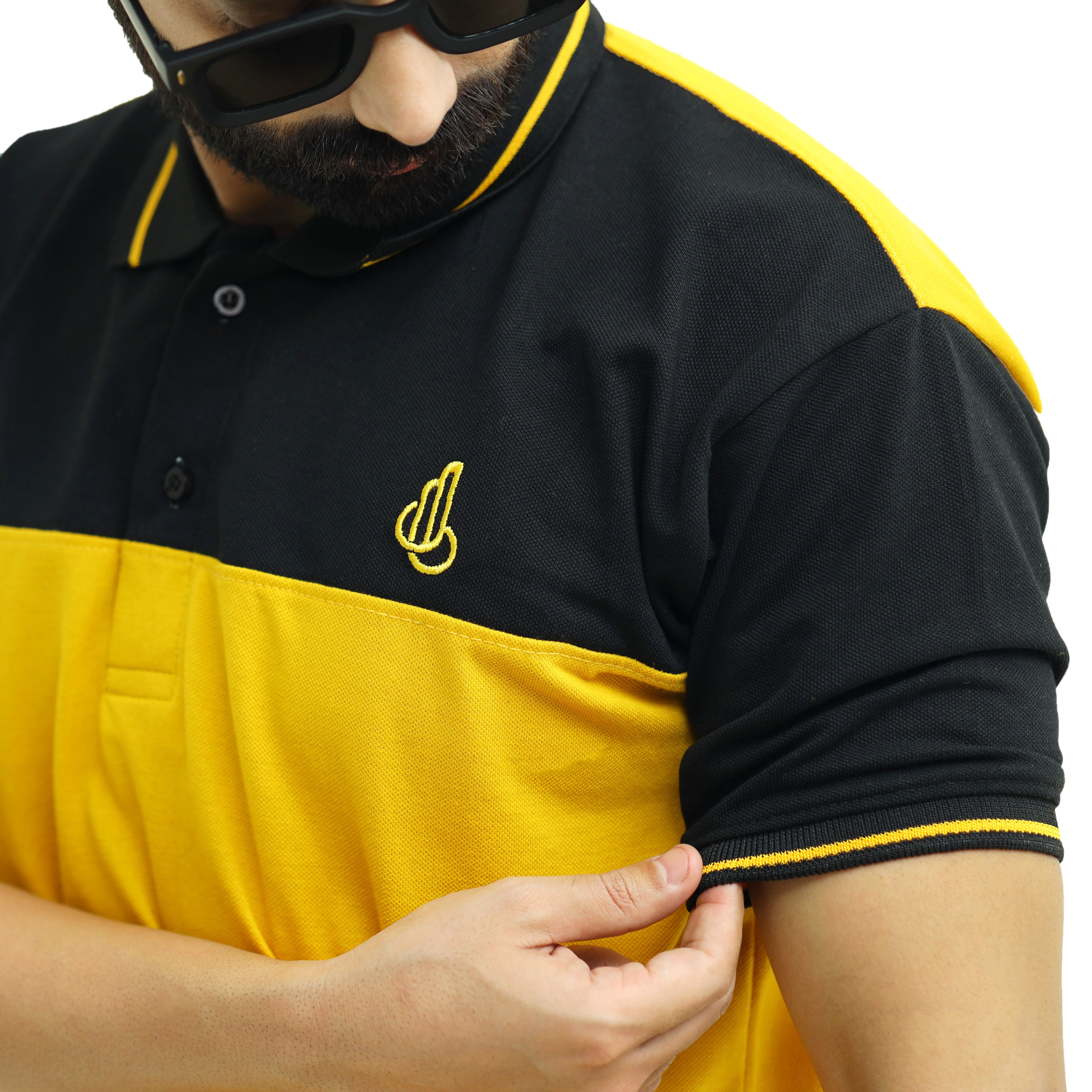 Yellow Black Polo T-Shirt