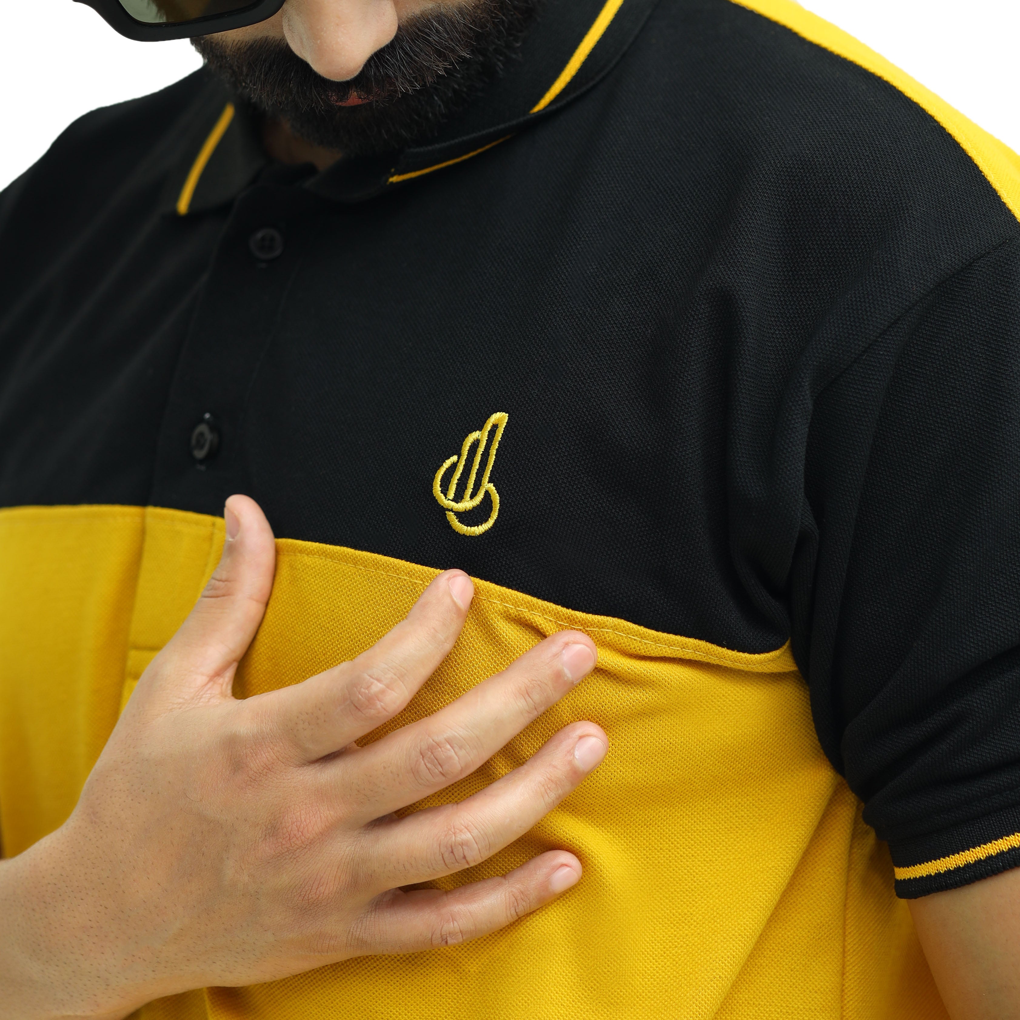 Yellow Black Polo T-Shirt