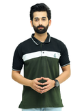 Green Black Polo T-Shirt